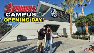 Opening Day of Avengers Campus at Disneyland Resort! All of the food, Web Slingers Attraction & Fun!