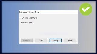 Microsoft Visual Basic - Run Time Error - 13 - Type Mismatch - Excel VBA