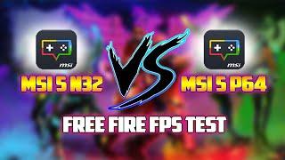 MSI 5 Nougat 32 Bit VS MSI 5 Pie 64 Bit - Free Fire FPS Test!!