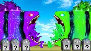 Rescue Evolution Of BLOOP vs GODZILLA, Dinosaur, Kong:  Who Will Win?-   Godzilla Cartoon