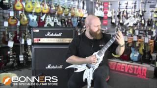 BC Rich White Ghost Draco Guitar Through Marshall Mode Four. Thrash it!