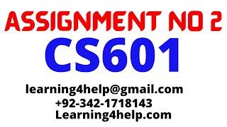 cs601 assignment 2 solution spring 2022 cs601 assignment 2 2022 learning4 help cs601 cs601assignment