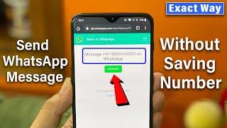 How to send WhatsApp message without saving number 2024 [ New Update ]