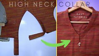 High Neck Collar with Slit | Easy Tutorial for beginners!