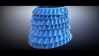 Cloth ruffles modeling