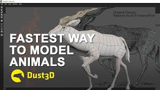 fastest way to model 3d animals   dust 3d