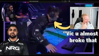 NRG Ardiis & CHET Mocking VICTOR for almost BREAKING his DESK in VCT Masters vs LOUD