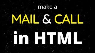 How to make a CALL & EMAIL from a html web page