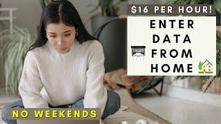 $16 PER HOUR! ENTER DATA FROM HOME | REMOTE WORK FROM HOME JOBS 2025