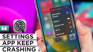 How To Fix Settings App Keeps Crashing on iPhone | iPhone Settings App Crash [Solved]