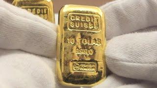 Credit Suisse 10 Tola 999 Gold Cast Bar