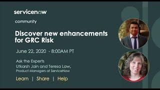 6/22 Ask the Experts: Discover new enhancements for GRC Risk