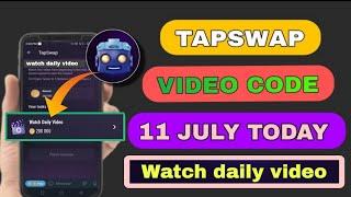 12 July Tapswap New Video Code Today || daily watch video || daily Tapswap Video Code