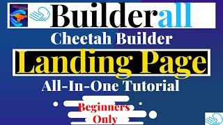 BUILDERALL SALES FUNNEL: How to Create Landing Pages with Builderall Cheetah Builder Step by Step