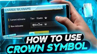 How To Put Unique Crown Symbol In Free Fire Name || Best Symbol For Free Fire Name