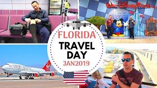 WALT DISNEY WORLD TRAVEL DAY JANUARY 2019 | VIRGIN ATLANTIC BUBBLE| FLORIDA VLOGS