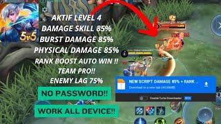 BEST COMBO !!! SCRIPT DAMAGE 85% LENGKAP DENGAN RANK BOOSTER AUTO WIN!!  #scriptdamagemlbb