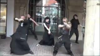 goth kids dance to Ievan polkka