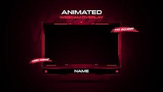 Clean Webcam Overlay Template || Animated Webcam Overlay