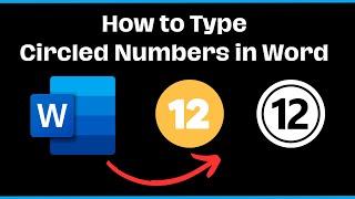 How to Insert Circled Number Twelve Symbol in MS Word