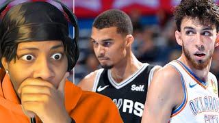 Wemby Vs Chet DEBUT! Lvgit Reacts To SPURS Vs THUNDER NBA PRESEASON FULL HIGHLIGHTS October 9, 2023