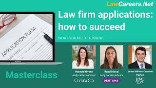 Masterclass | LAW FIRM APPLICATIONS: how to SUCCEED | LawCareers.Net