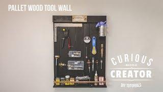 #39 Pallet Wood Leather Tool Wall for Leather Work - DIY Curious Creator