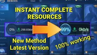 Instant fast resources in mobile legends