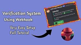 Setup Verification system using webhook || Very Easy #discord