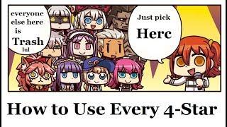 [Fate/Grand Order English]: How To Use Every 4-Star In The Game