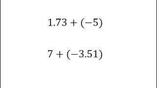 Add an Integer and Decimals (Signed)