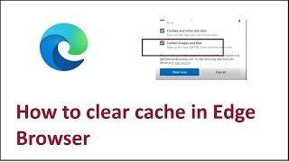 how to clear cache in edge browser