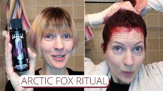 Arctic Fox Ritual on Brown & Bleached Hair (+ bang trim)