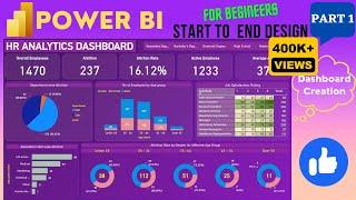 Power BI Dashboard from Start to End (Part 1)| HR Dashboard | Beginner to Pro | Power BI Project