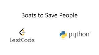 Leetcode - Boats to Save People (Python)