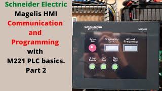 Schneider Electric Magelis HMI communication and programming with M221 PLC basics. Part 2. Eng