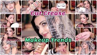 Cut Crease Makeup Technique is a TRENDING, Easy & Quick Method & Wearing Newspaper Print Dress Look