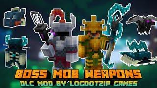 Minecraft Pe DLC Weapons Mod Showcase - Boss Mob Weapons (Weapons, Mobs, and Armors)