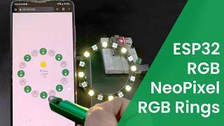 Wireless RGB NeoPixel ring with ESP32 | Easy Arduino project with code