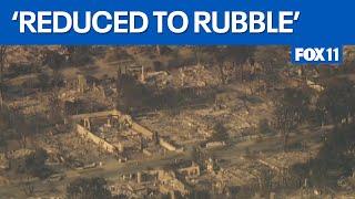 Pacific Palisades neighborhoods destroyed by California fires