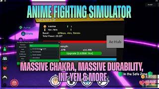 Anime Fighting Simulator script | MASSIVE CHAKRA, MASSIVE DURABILITY, INF YEN & MORE | OP SCRIPT