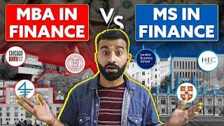 MBA in Finance vs Masters in Finance: Which One Should You Choose?