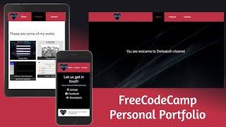 Build a FreeCodeCamp Personal Portfolio Webpage by using only HTML & CSS 2021