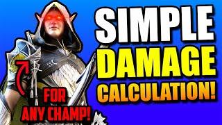 A SIMPLE Damage Calculation for GEAR!!!  ACCURATELY Compare Gear! || Raid Shadow Legends RPG