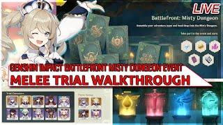 Misty Dungeon Battlefront Melee Trial Full Walkthrough Genshin Impact Gameplay