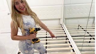 BED FRAME #diy . #amazon #amazonfinds  #blonde #bed #bedframe  #builder #howto #viral #remodel