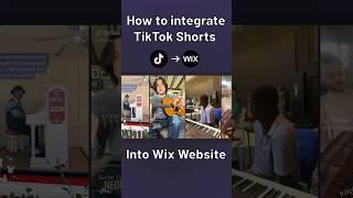 #shorts on Tiktok Video Embed on any Wix Website Quickly