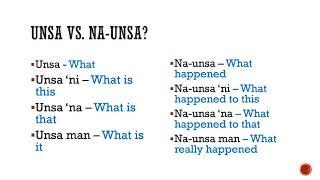 Bisaya 247 Lesson 3 - Part 1: The Basic Questions in Cebuano