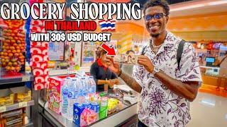 Grocery SHOPPING In THAILAND With $30 USD BUDGET