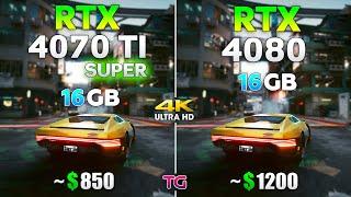 RTX 4070 Ti SUPER vs RTX 4080 - Test in 4K